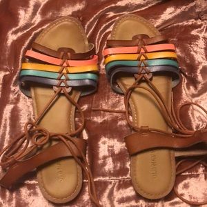 Colorful gladiator sandals